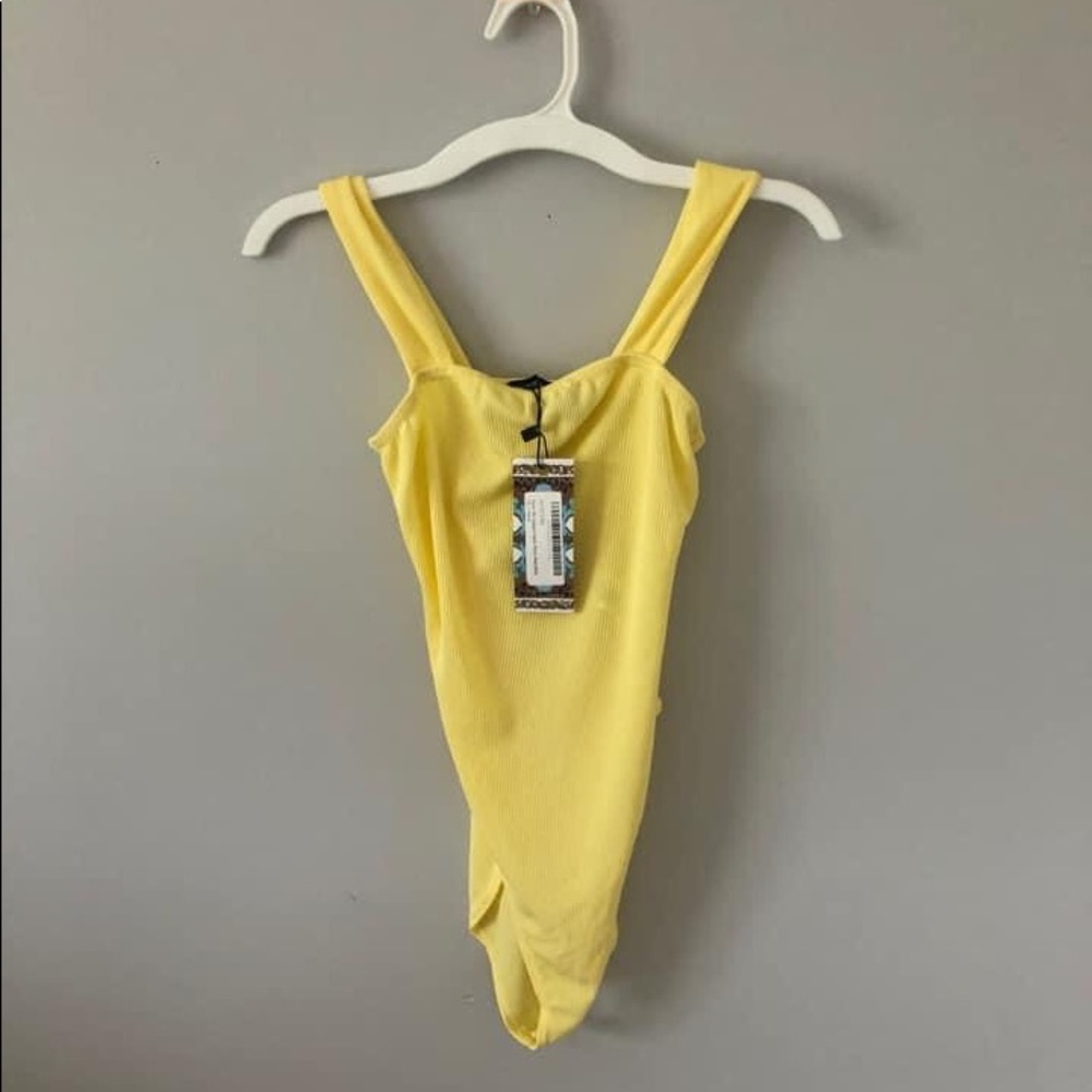 Yellow Boohoo Bodysuit Brand new with tags!!
